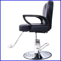 Heavy Duty Hydraulic Barber Chair Extra Wide Seat Reclining Salon Spa