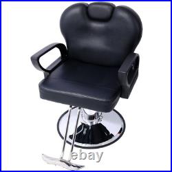 Heavy Duty Hydraulic Barber Chair Extra Wide Seat Reclining Salon Spa