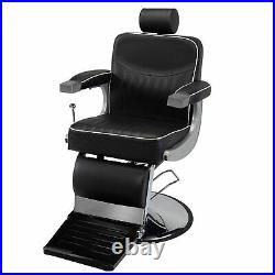 Heavy Duty Hydraulic Barber Chair Hair Salon Chair Beauty Style 360 Swivel Black