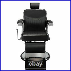 Heavy Duty Hydraulic Barber Chair Hair Salon Chair Beauty Style 360 Swivel Black