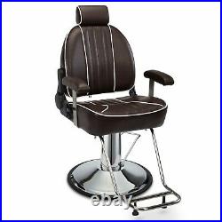 Heavy Duty Hydraulic Barber Chair Reclining Salon Chair Beauty Shampoo Equipment