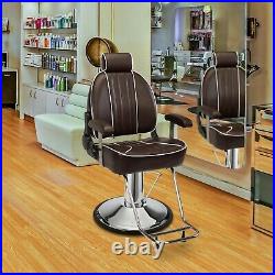 Heavy Duty Hydraulic Barber Chair Reclining Salon Chair Beauty Shampoo Equipment