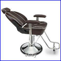 Heavy Duty Hydraulic Barber Chair Reclining Salon Chair Beauty Shampoo Equipment