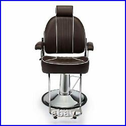 Heavy Duty Hydraulic Barber Chair Reclining Salon Chair Beauty Shampoo Equipment