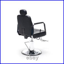 Heavy Duty Hydraulic Barber Chair for Salon, 400lb Capacity, 360° Swivel, Black