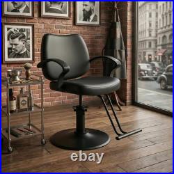 Heavy Duty Hydraulic Barber Chair with Adjustable Height & PU Leather Seat