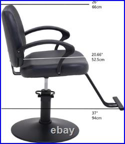 Heavy Duty Hydraulic Barber Chair with Adjustable Height & PU Leather Seat
