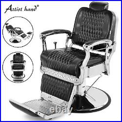 Heavy Duty Hydraulic Black Recline Barber Chair All Purpose Salon Beauty Spa