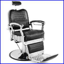 Heavy Duty Hydraulic Black Recline Barber Chair All Purpose Salon Beauty Spa