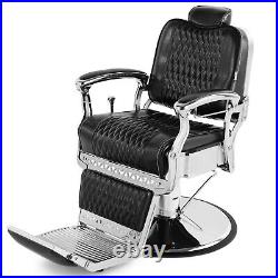 Heavy Duty Hydraulic Black Recline Barber Chair All Purpose Salon Beauty Spa