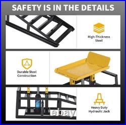 Heavy Duty Hydraulic Car Ramps 11000LBS Adjustable Steel Lift for Low Cars SUVs