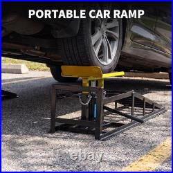 Heavy Duty Hydraulic Car Ramps 11000LBS Adjustable Steel Lift for Low Cars SUVs