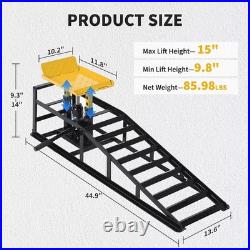 Heavy Duty Hydraulic Car Ramps 11000LBS Adjustable Steel Lift for Low Cars SUVs