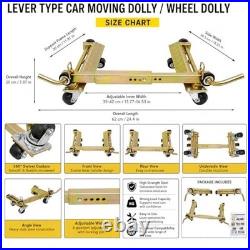 Heavy Duty Hydraulic Car Wheel Dolly Vehicle Positioning Jack & Skates for Tru