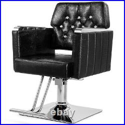 Heavy Duty Hydraulic Classic Vintage Black Barber Chair Salon Spa Beauty Styling