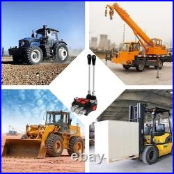 Heavy-Duty Hydraulic Control Valve, 2 Spools, 21 GPM, Adjustable Relief Handle