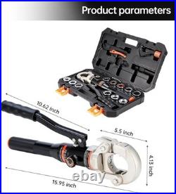 Heavy Duty Hydraulic Copper Pipe Crimping Tool with 8 Dies PEX F877 F1807