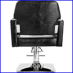 Heavy Duty Hydraulic Design Vintage Black Barber Chair Salon Spa Beauty Styling
