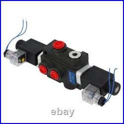 Heavy Duty Hydraulic Directional Valve 4/3 Way Solenoid Operated SAE Ports 13GPM Heavy Duty Hydraulic Directional Valve 4/3 Way Solenoid Operated SAE Ports 13GPM