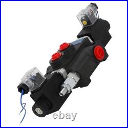 Heavy Duty Hydraulic Directional Valve 4/3 Way Solenoid Operated SAE Ports 13GPM