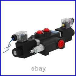 Heavy Duty Hydraulic Directional Valve 4/3 Way Solenoid Operated SAE Ports 13GPM Heavy Duty Hydraulic Directional Valve 4/3 Way Solenoid Operated SAE Ports 13GPM