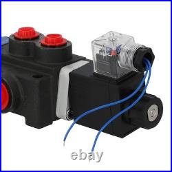 Heavy Duty Hydraulic Directional Valve 4/3 Way Solenoid Operated SAE Ports 13GPM Heavy Duty Hydraulic Directional Valve 4/3 Way Solenoid Operated SAE Ports 13GPM