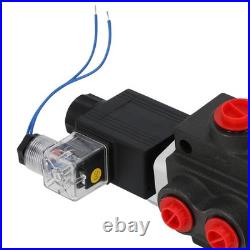 Heavy Duty Hydraulic Directional Valve 4/3 Way Solenoid Operated SAE Ports 13GPM