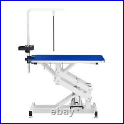 Heavy Duty Hydraulic Dog Grooming Table Adjustable Z Lift 21 to 36 Inch Blue