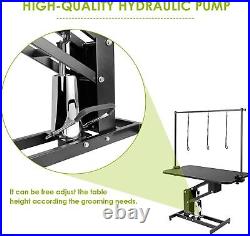 Heavy Duty Hydraulic Dog Pet Grooming Table with Adjustable Arm Noose 400 LB