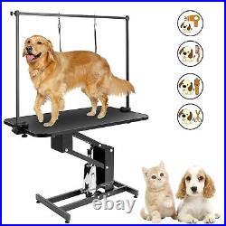 Heavy Duty Hydraulic Dog Pet Grooming Table with Adjustable Arm Noose 400 LB