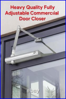 Heavy Duty Hydraulic Door Closer, ADA Compliant, UL Fire-Rated, Adjustable