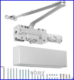 Heavy Duty Hydraulic Door Closer, Adjustable 1-6 for 330LBS, Surface-Mounted