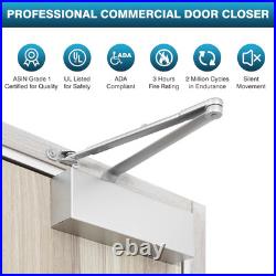 Heavy Duty Hydraulic Door Closer, Adjustable 1-6 for 330LBS, Surface-Mounted Heavy Duty Hydraulic Door Closer, Adjustable 1-6 for 330LBS, Surface-Mounted