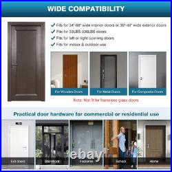 Heavy Duty Hydraulic Door Closer, Adjustable 1-6 for 330LBS, Surface-Mounted