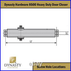 Heavy Duty Hydraulic Door Closer, Adjustable Size 1-6, ADA Compliant