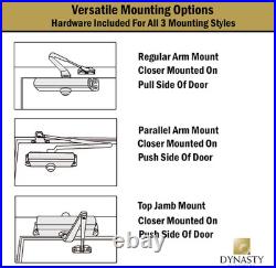 Heavy Duty Hydraulic Door Closer, Adjustable Size 1-6, ADA Compliant
