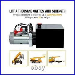 Heavy Duty Hydraulic Dump Trailer Pump, 10 Quart Reservoir, Double Acting