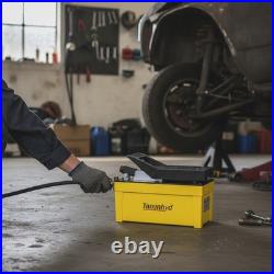 Heavy-Duty Hydraulic Foot Pump, 98 CU.in, 10,000 PSI Fast Acting & Lightweight