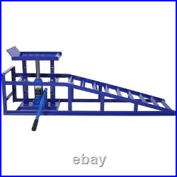 Heavy-Duty Hydraulic Garage Car Lift, Ramps Automotive Lift of 5Ton (2Pack Blue)