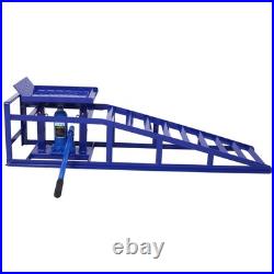 Heavy-Duty Hydraulic Garage Car Lift, Ramps Automotive Lift of 5Ton (2Pack Blue)