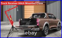 Heavy Duty Hydraulic Hitch Mount Truck Crane Hoist 500/750/1000lbs