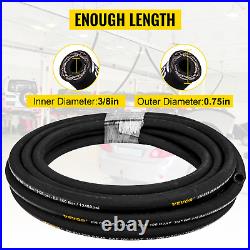 Heavy-Duty Hydraulic Hose 3/8 inch x 100 ft 4800 PSI Steel Wire Braid Flex