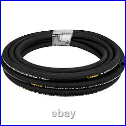 Heavy-Duty Hydraulic Hose 3/8 inch x 100 ft 4800 PSI Steel Wire Braid Flex