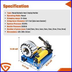 Heavy Duty Hydraulic Hose Crimper 8 Sets Dies High Pressure Tube Crimping Tool Heavy Duty Hydraulic Hose Crimper 8 Sets Dies High Pressure Tube Crimping Tool