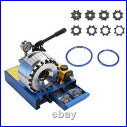 Heavy Duty Hydraulic Hose Crimper 8 Sets Dies High Pressure Tube Crimping Tool