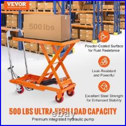 Heavy Duty Hydraulic Lift Table Cart 28.5 Lifting Height, 4 Wheels Included