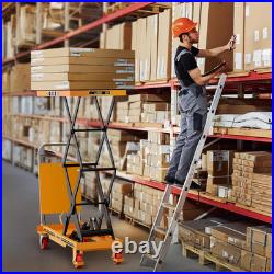 Heavy-Duty Hydraulic Lift Table Cart, 330Lbs Capacity, 49.6 Height, Yellow Heavy-Duty Hydraulic Lift Table Cart, 330Lbs Capacity, 49.6 Height, Yellow