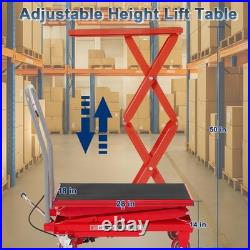 Heavy Duty Hydraulic Lift Table Cart 330Lbs withNon-Slip Platform & Locking Wheels Heavy Duty Hydraulic Lift Table Cart 330Lbs withNon-Slip Platform & Locking Wheels