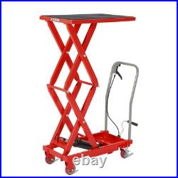 Heavy Duty Hydraulic Lift Table Cart 330Lbs withNon-Slip Platform & Locking Wheels Heavy Duty Hydraulic Lift Table Cart 330Lbs withNon-Slip Platform & Locking Wheels