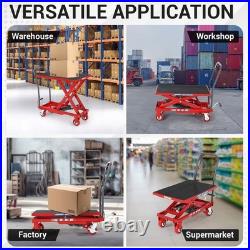 Heavy Duty Hydraulic Lift Table Cart 330 lbs, Manual Single Scissor Lift Cart Heavy Duty Hydraulic Lift Table Cart 330 lbs, Manual Single Scissor Lift Cart